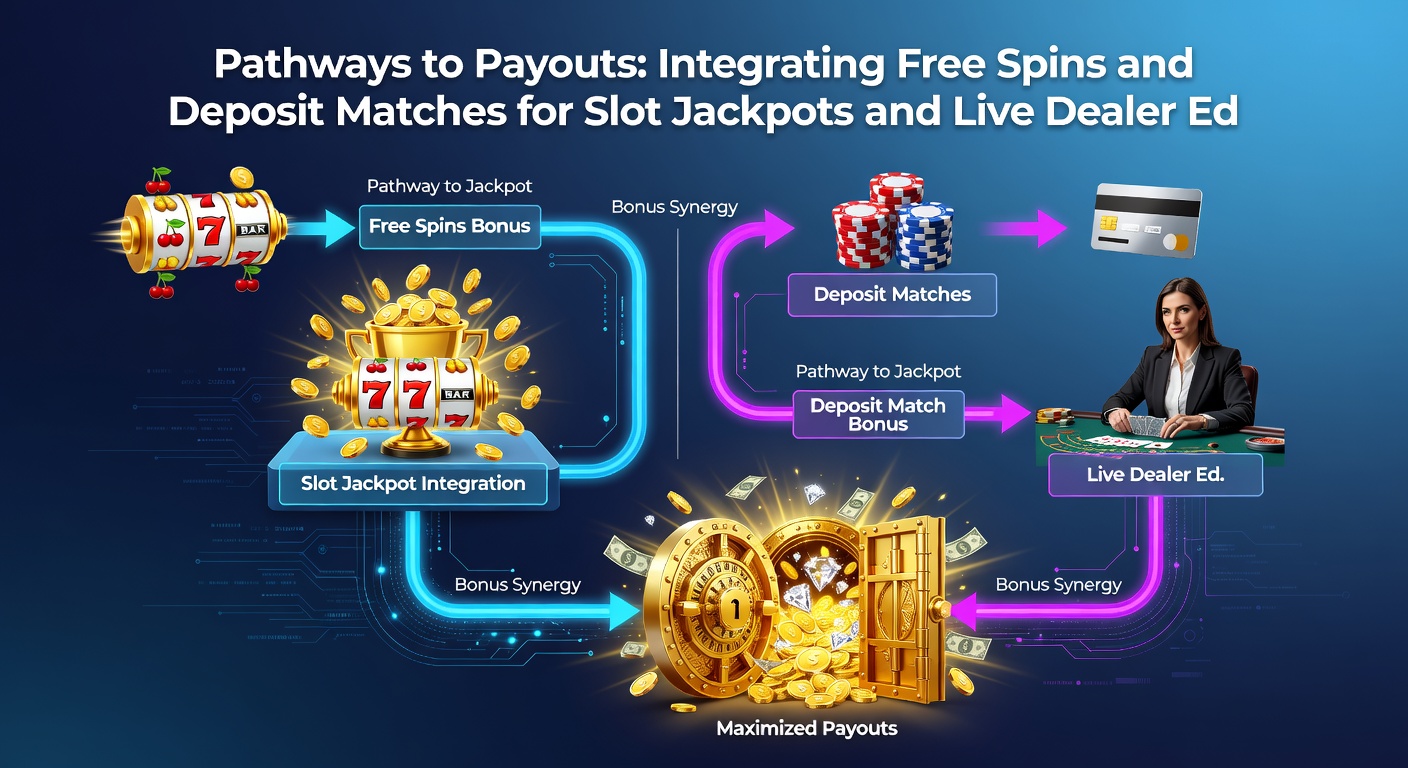 Darstellung von Slot-Jackpot-Integration mit Live-Dealer-Tischen und Bonus-Stacks