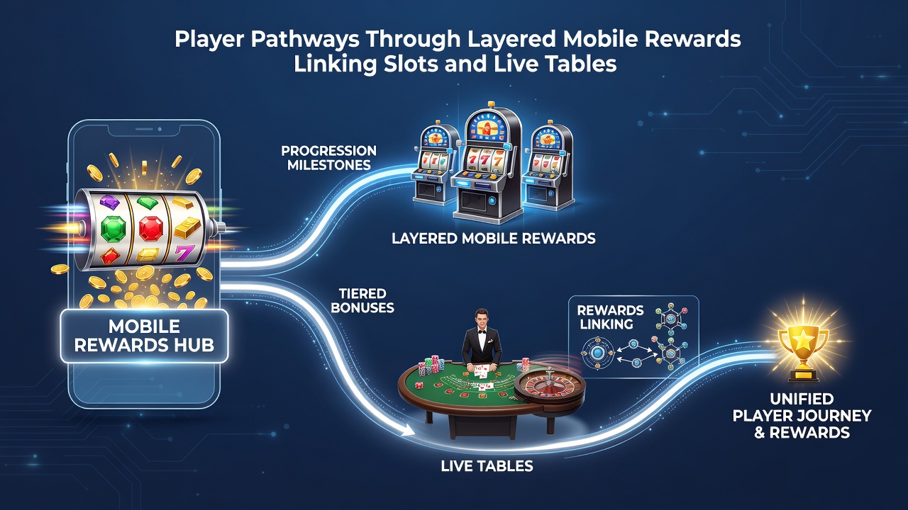 Diagramm zu gestaffelten Belohnungen und Spielerübergängen in mobilen Gaming-Apps