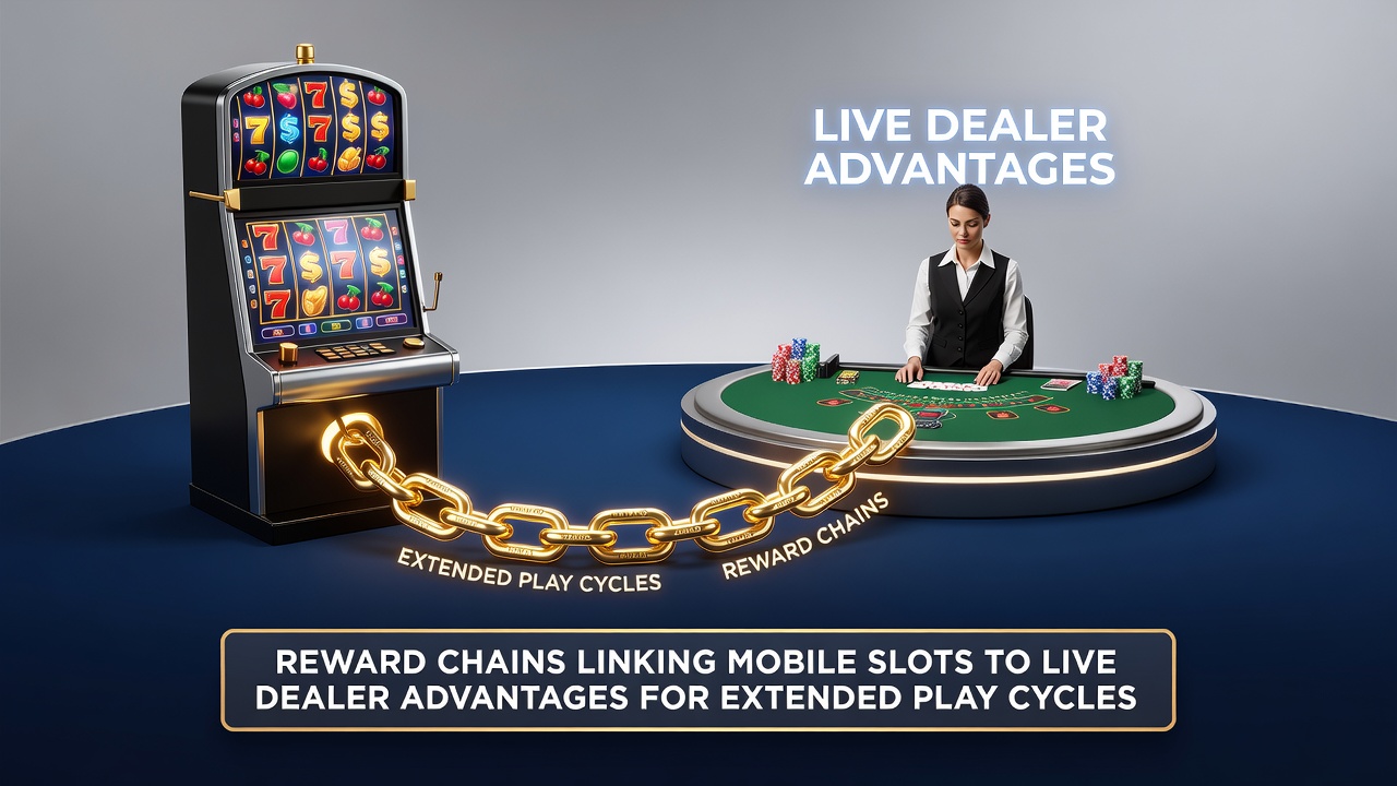 Darstellung von Belohnungsvernetzungen zwischen portablen Slots und Live-Tischen mit Fokus auf ausgedehnte Spielphasen