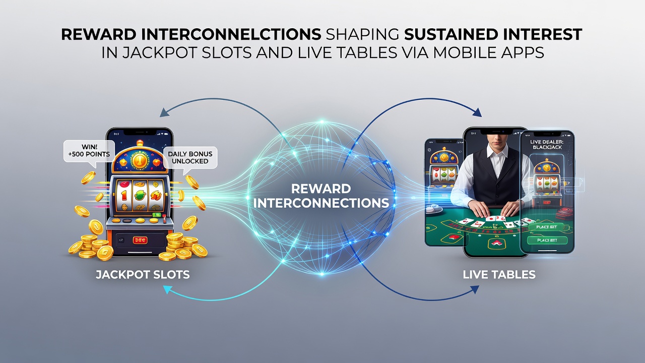 Darstellung von Belohnungsvernetzungen zwischen mobilen Slots und Live-Tischen