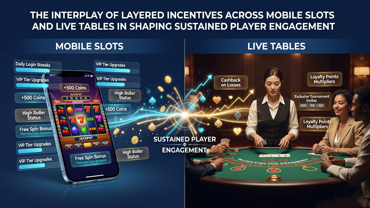 Darstellung von Spielerpfaden durch vernetzte Belohnungen in mobilen Live-Gaming-Sessions